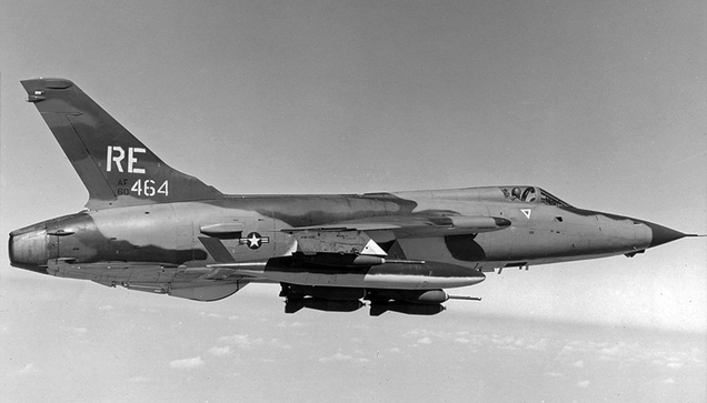 F-105D from the 44th Tactical Fighter over Vietnam in 1969 or 1970